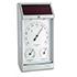 Analoge Kombi Thermometer aus Edelstahl mit Solarbeleuchtung.