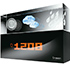 Thermometer und Wetterstation mit 3D Symbolen und Anzeige von Temperatur und Uhrzeit