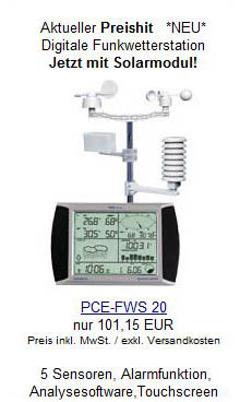 Digitale Funkwetterstation mit Analysesoftware und Touchscreen g�nstig