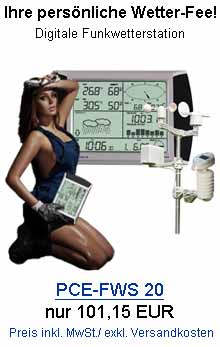 Digitale Funkwetterstation mit Analysesoftware und Touchscreen g�nstig