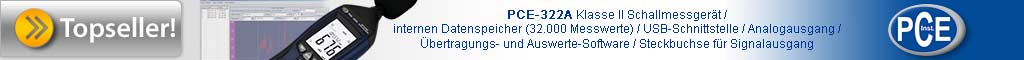 Topseller Schallpegelmesser PCE-322A
