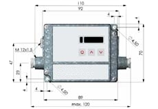 Maskizze der Elktronikbox vom Temperaturmesser PCE-IR10