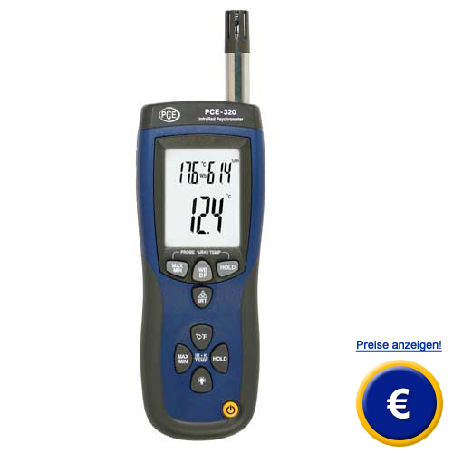 Hier finden Sie weitere Informationen zum Psychrometer PCE-320