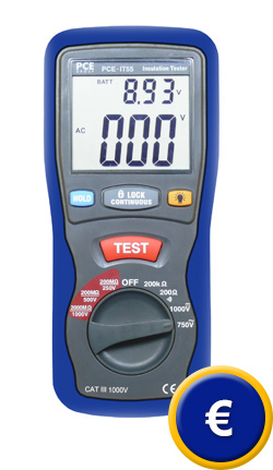 Isolationspr�fer PCE-IT55 f�r Isolationswiderst�nde bis 2000 MOhm