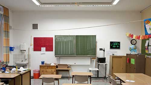 Einsatz des CO2-Messgert PCE-AC 4000 in einer Schule