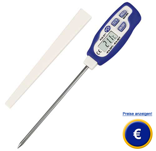 Stabthermometer PCE-ST 1 fr die Anwendung in der Industrie oder dem Bereich Lebensmittel.