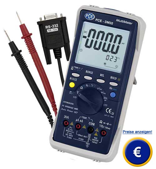 Hier zum Digital-Multimeter DMM PCE-DM 32