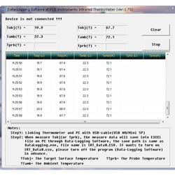 Software de análise do pirómetro com memória