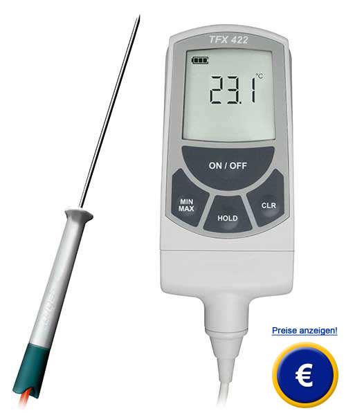 Das eichfähige Themometer TFX-422