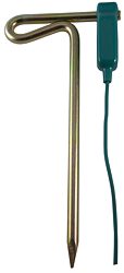 Ein Erdspie� des Erdungstestger�tes mit angeschlo�enem Kabel