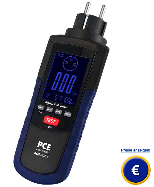 Hier zum FI-Prüfer PCE-RCD 1