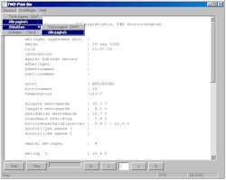 Software / Messprotokoll erstellt mit dem Materialfeuchte - Messgert FMD