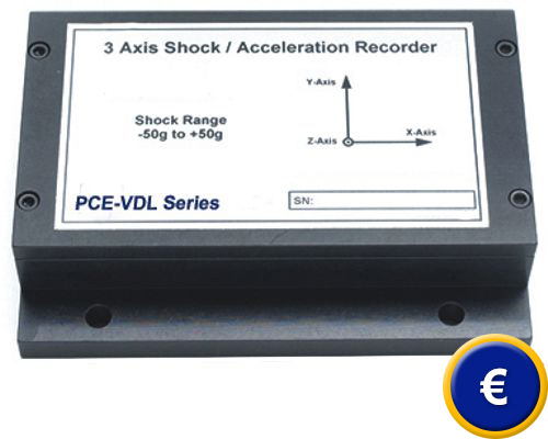 3-Achsen-Schock-Datenlogger PCE-VDL-Serie