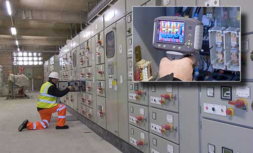 Auch die Inspektion elektrischer Anlagen ist mit dieser Kamera m�glich.