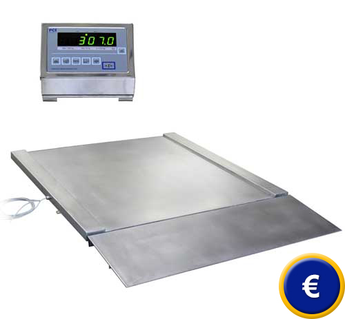 Edelstahl Auffahrwaage / Rampenwaage geeicht bis 2000 kg
