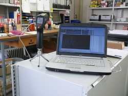 Das Infrarotthermometer in Verbindung mit der Software