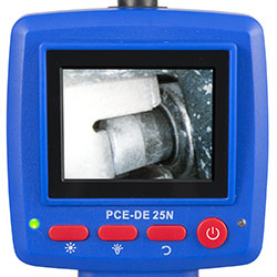 Displayausschnitt der Inspektionskamera PCE-DE 25N der Inspektion der Maschine