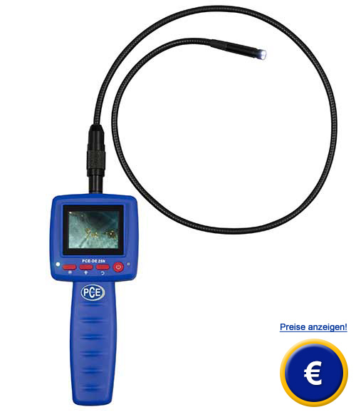Inspektionskamera PCE-DE 25N fr die Wartung und Instandhaltung