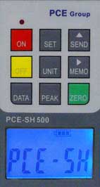 Display vom Kraftaufnehmer PCE-SH 200K