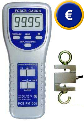 Kraftmessger�t PCE-FM1000 mit externer Kraftmesszelle und Datenschnittstelle