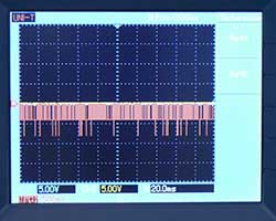 Display des Labor-Oszilloskops PCE-UT 2152C