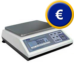 Laborwaage mit eckiger W�geplattform aus Edelstahl
