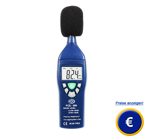 L�rmmesser Klasse II mit hoher Genauigkeit: PCE-999