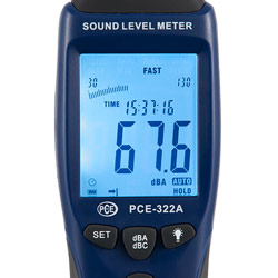 Display vom Lärmmessgerät PCE-322A