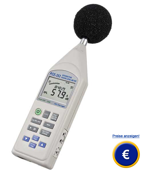 Das LEQ - Schallme�ger�t PCE-353 mit Datenspeicher und Software