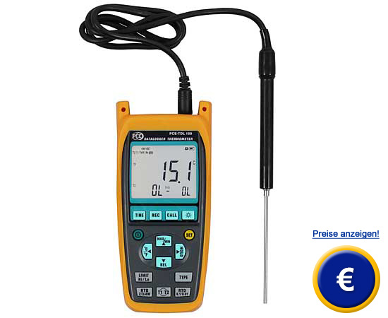 Mikroprozessor-Thermometer PCE-TDL 100