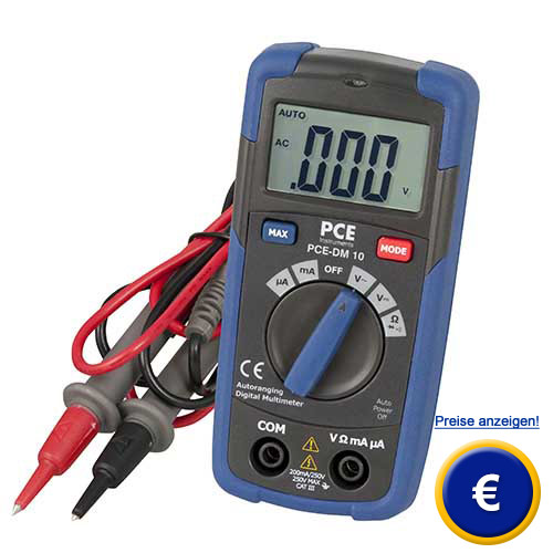 Das Multimeter f�r Anf�nger PCE-DM 10