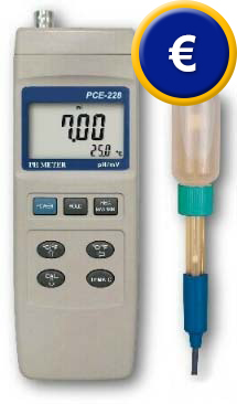 Das ph-Meter PCE-228 inkl. ph-Elektrode PE-03