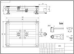 Technische zeichnung der PCE-EP P1 Plattformwaage mit 400x500 mm Plattform
