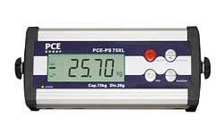 Display der Plattformwaage PCE-PS 75XL mit RS-232 Schnittstelle und internem Akku