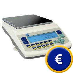 Pr�zisionswaage PCE-LS 3000 mit eckiger W�geplatte.