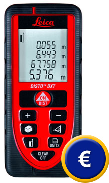 Robuster Laser-Entfernungsmesser Disto DXT speziell f�r den Einsatz auf Baustellen.