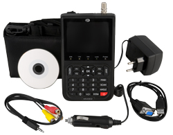 Der Lieferumfang vom Sat-Finder WS-6906