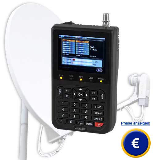 Mobiles Satelliten-Messger�t mit grossem LC-Farb Display