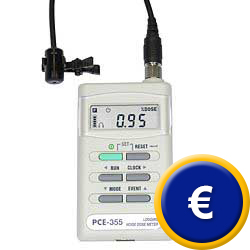 Schalldosimeter mit externem Mikrofon, Datenspeicher (Logger), Datenkabel und Software zur Daten�bertragung