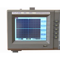 Das Farbdisplay des Speicheroszilloskops PCE-UT 2042C