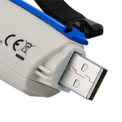 Mittels der USB-Schnittstelle können die im Temperatur-Datenlogger gespeicherten Daten an einem PC ausgewertet werden.