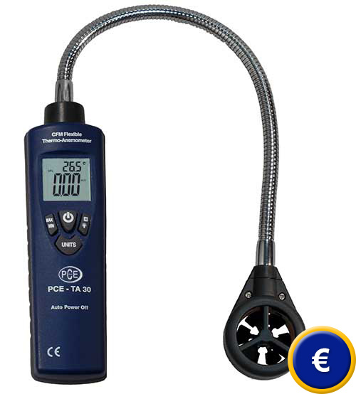 Thermo - Flgelrad - Anemometer mit flexibler Sonde