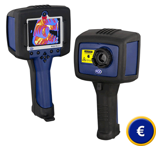 Vorder- und R�ckansicht der Thermographiekamera PCE-TC 3