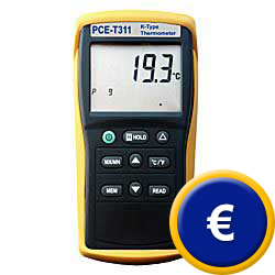 1-Kanal Thermometer PCE-T311 fr NiCr-Ni Thermoelemente in unserem Shop.