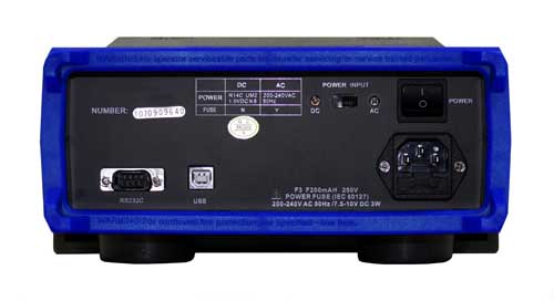R�ckansicht vom Tischmultimeter
