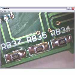 Anwendung des USB - Mikroskop PCE-MM 200 bei der Untersuchung einer Platine
