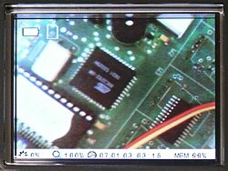 Das Display vom Videoendoskop VideoFlex-SD