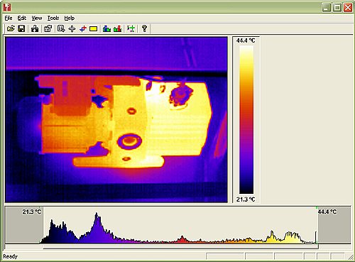 Maschinenanalyse-Messgerte am Motor - Getriebeeinheit mit unserer PCE-TC 3