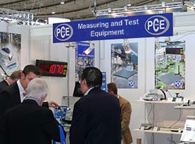 PCE Instruments ist auch auf Messen prsent.