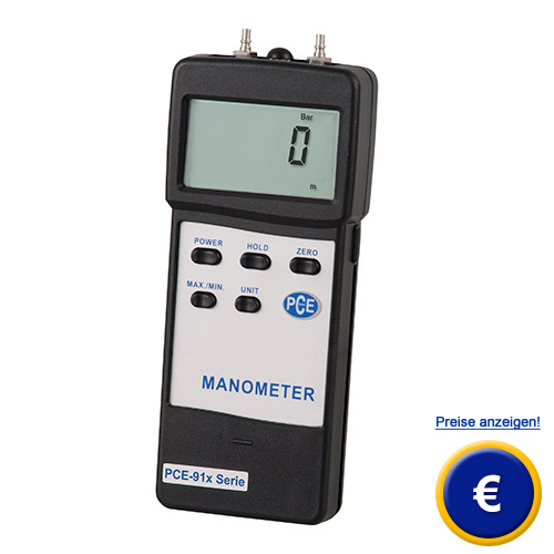 Das Luft / Flüssigkeites - Druckmessgerät PCE-910 / 917